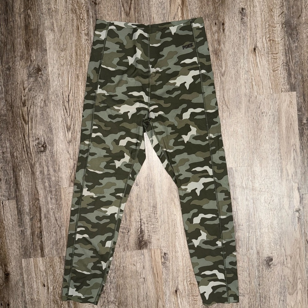 PINK • Camo Compression High Rise Leggings